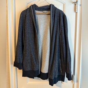 Talbots Charcoal Open Front Cardigan